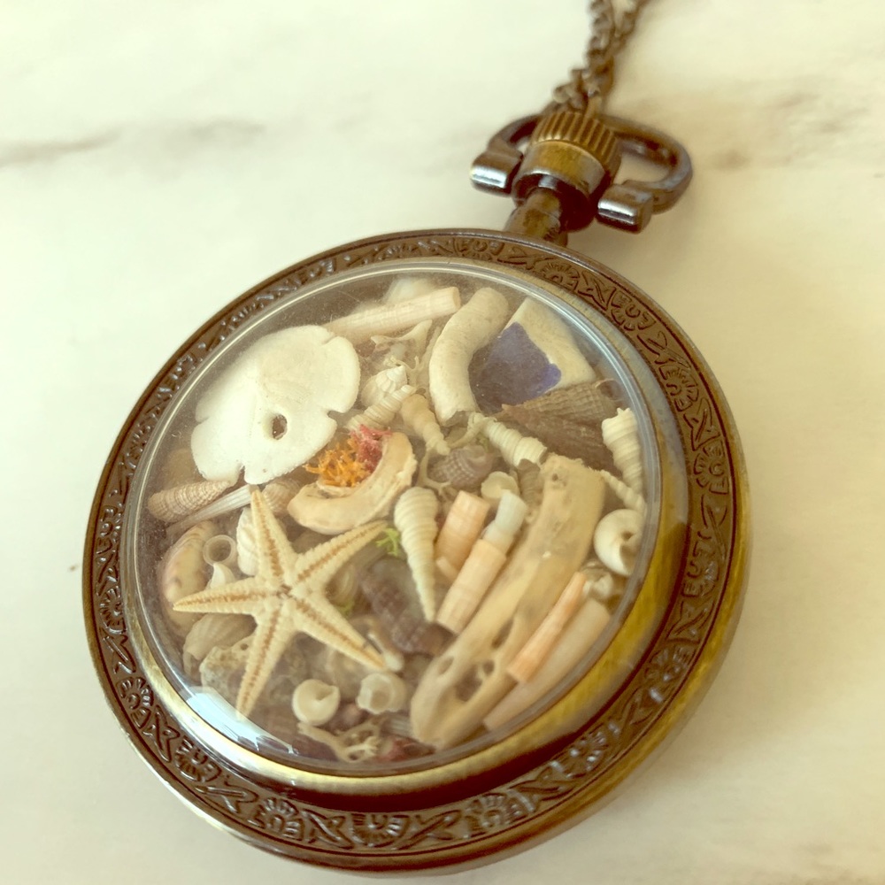 Ornate sea glass necklace